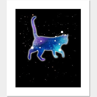 Leo Zodiac Sign Astrology Constellation Cat Lover Pet T-Shirt Posters and Art